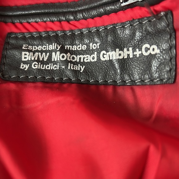 BMW Italian leather motorcycle jacket. Say’s Men’s XL, but fits M/Sm. - Picture 3 of 4